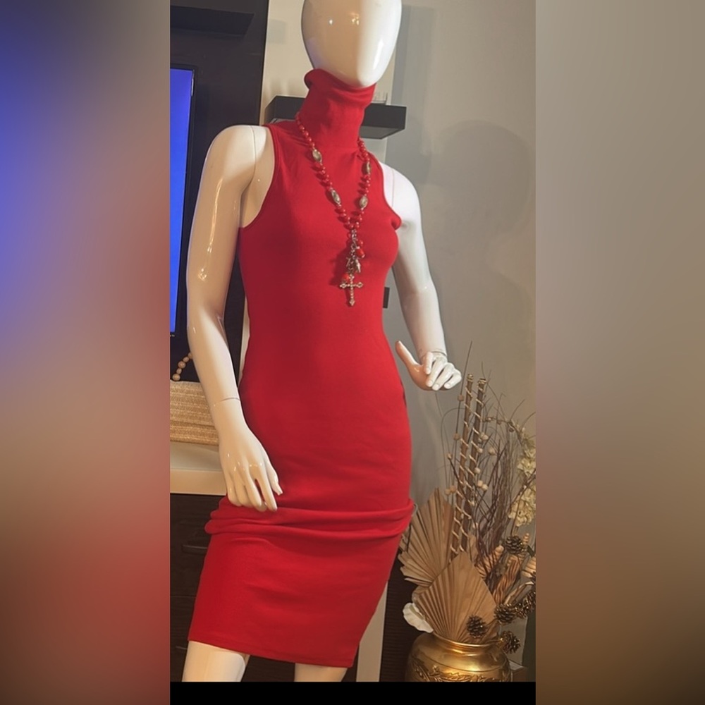 Zara Red Sleeveless Dress for Valentines Day !!! - Picture 4 of 7